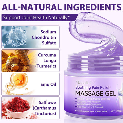 Soothing Massage Gel - Joint Massage Purple Gel, Natural Ingredients & Fast-Absorbing for Soothing Joint, Shoulder, Knee, Back & Muscle Stiffness GTZSXNPBuy Supplements Australia