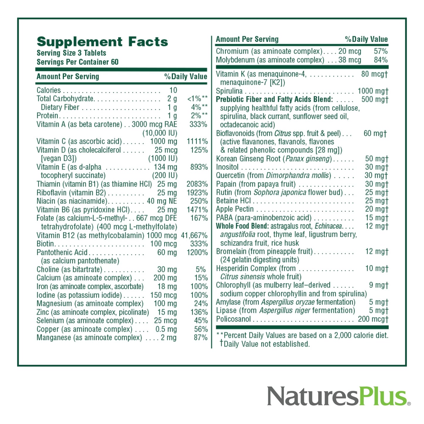 NaturesPlus Source of Life - 180 Tablets, Pack of 2 - Multivitamin & Mineral Supplement with Concentrated Whole Foods - Gluten Free, Vegetarian - 120 Total Servings NaturesPlusBuy Supplements Australia