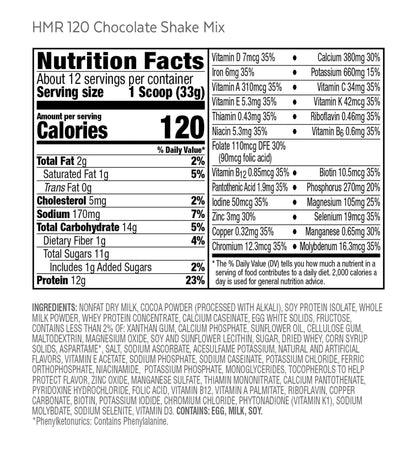 HMR 120 "Classic" Shake Meal Replacement Powder | Chocolate Shake Mix to Support Healthy HMRBuy Supplements Australia