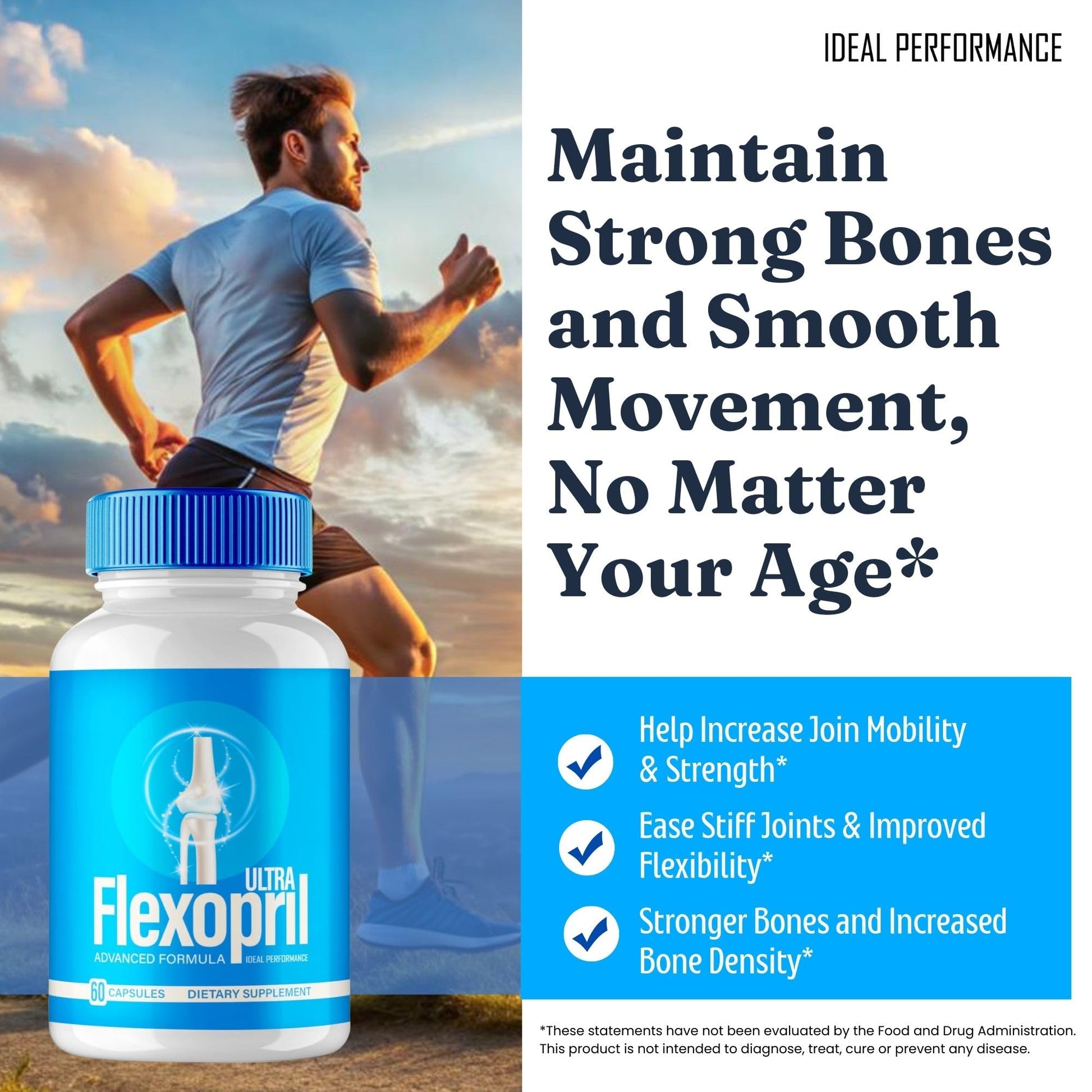 Flexopril Ultra Joint Support Capsules, Official Flexopril Supplement Pills, All-Natural Formula to Fortify Bones and Bolster Flexibility - Maximum Strength, FlexoprilUltra Pills Reviews (2 Pack) IDEAL PERFORMANCEBuy Supplements Australia