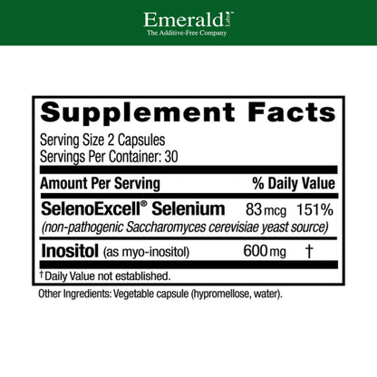 Emerald Labs HashiMune Health - Vegan Thyroid & Immune Support Supplement - Includes SelenoExcell Selenium & Myo-Inositol - 60 Vegetable Capsules (30-Day Supply) EMERALD LABSBuy Supplements Australia