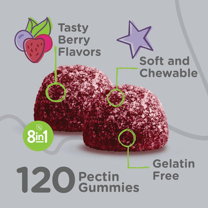 Viteey Kids Multivitamin Gummies with Probiotics - 8-1 Kids Vitamins for Immune Health Support with Vitamin C, D3, B12, B6 Viteey