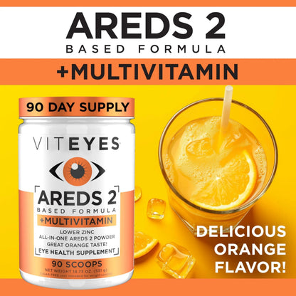 Viteyes AREDS 2 Powder + Multivitamin All-in-One, Macular Protection, Alternative to AREDS 2 chewables, No Pills, Lutein & Zeaxanthin Viteyes
