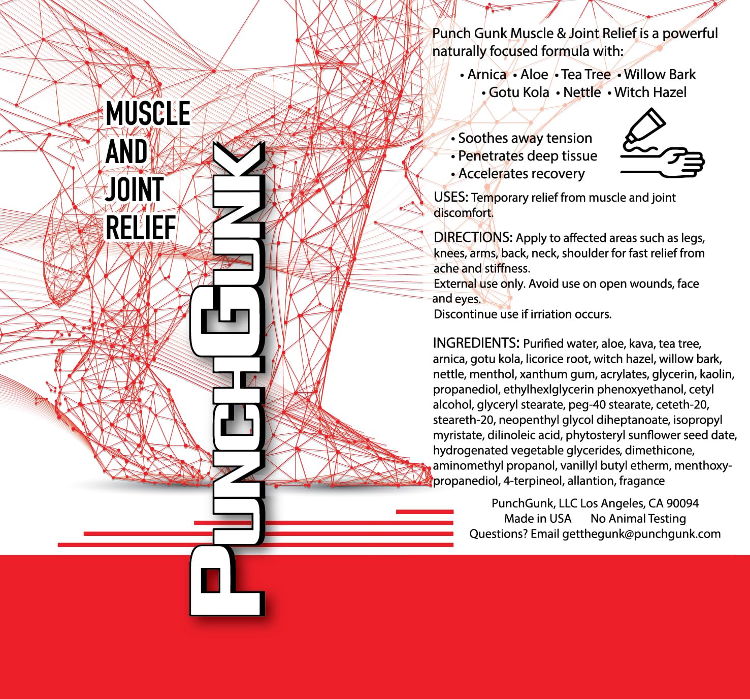 PunchGunk Muscle and Joint Relief Cream for Sore Muscles and Joints, Non Greasy, Naturally Advanced Lotion with Arnica, Aloe & Tea Tree 3.0oz PUNCHGUNKBuy Supplements Australia