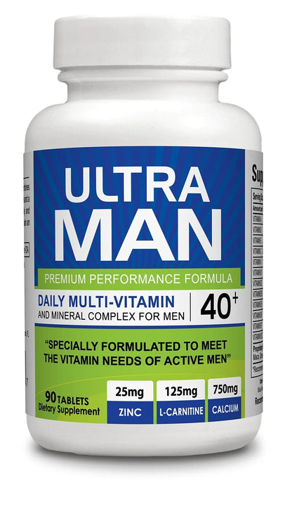 Ultra Man - Multi-Vitamins 90 Tablets - Premium Performance Formula 100% Natural - Multivitamins for Man Organic Farms VitaminsBuy Supplements Australia