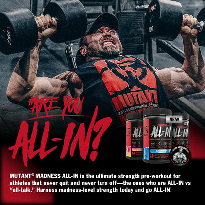 Mutant Madness All-in | Full Dosed Pre-Workout - Tropical Cyclone - 18 Serving - 504 g (17.8oz)