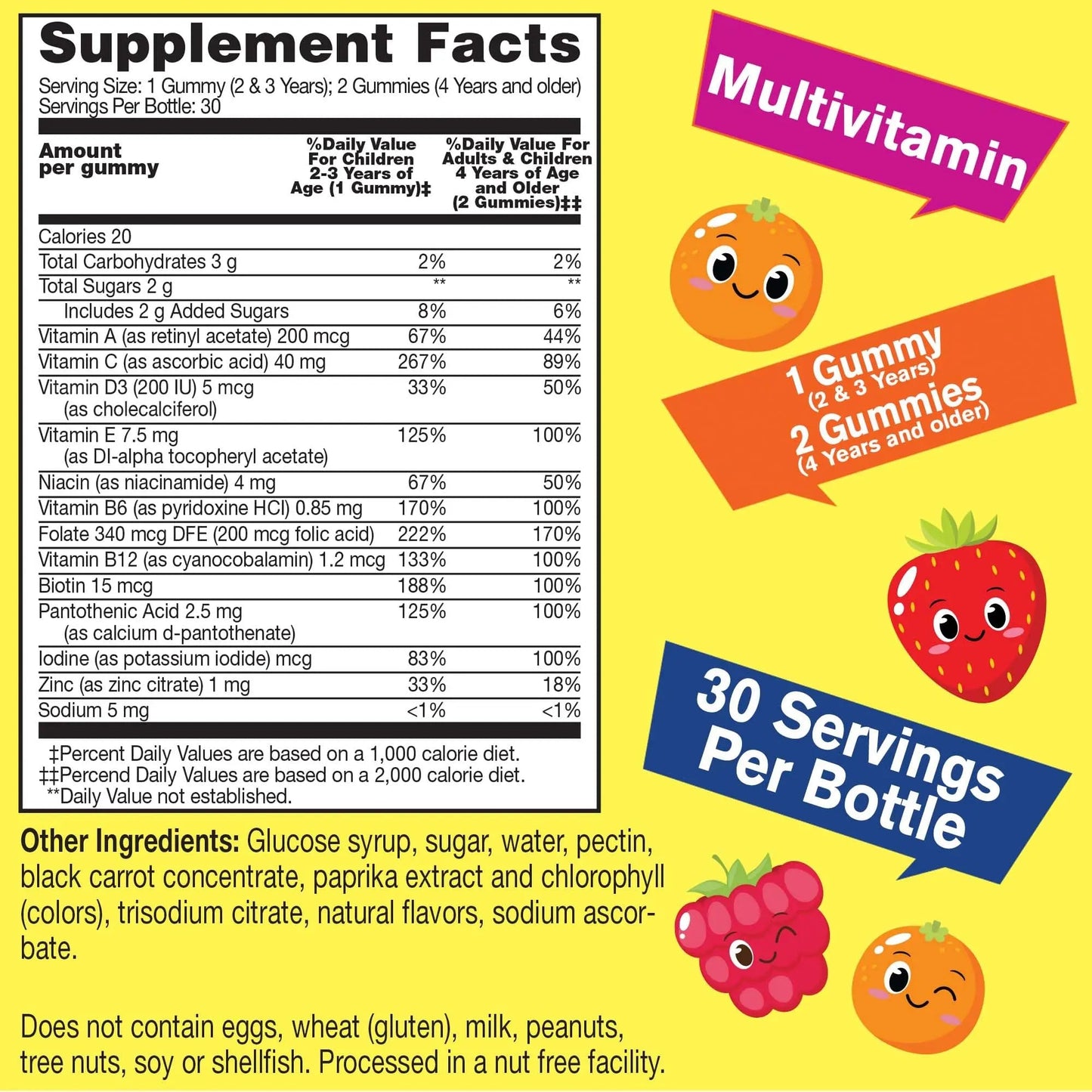 WellYeah Kids Multivitamin Gummies | Vitamin C, D3, E, A, B6, B12, Biotin, Zinc, Folic Acid, Iodine, and Niacin | Immune and Energy Support WellYeahBuy Supplements Australia
