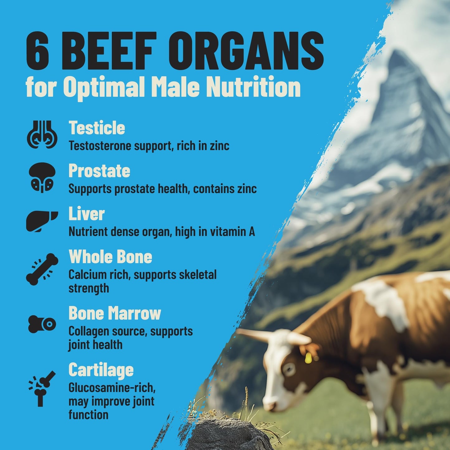 Grass Fed Beef Organ Supplement for Men - Male Optimization Pills - 6 Vital Beef Organs to Drive Prostate Health & Peak Performance, Made in USA, 90 Capsules (2 Pack) PRIMAL FURYBuy Supplements Australia