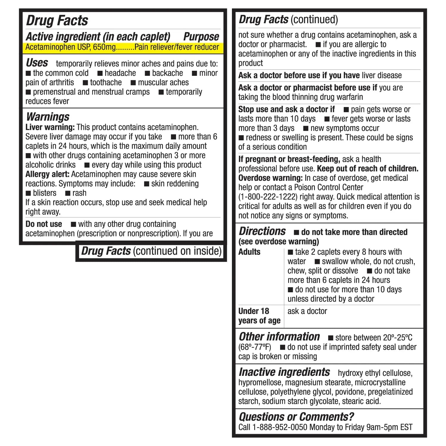 HealthA2Z® Pain Relief Extended Release | Acetaminophen 650mg | 8 Hours | Arthiritis Pain | Pain Reliever - Fever Reducer | Contains no Aspirin | (250 Caplets) HealthA2ZBuy Supplements Australia