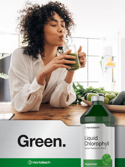 Chlorophyll Liquid Drops 100mg | 32 oz (2 x 16 oz Bottles) | Natural Peppermint Flavor HorbäachBuy Supplements Australia