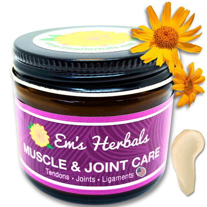Em's Herbals, Muscle & Joint Care Arnica Salve - Amplified Arnica Salve Made with Menthol Crystals, and Effective Essential Oils to Penetrate Deep into Muscles, Joints, and Back Discomfort (2 oz) Em's HerbalsBuy Supplements Australia