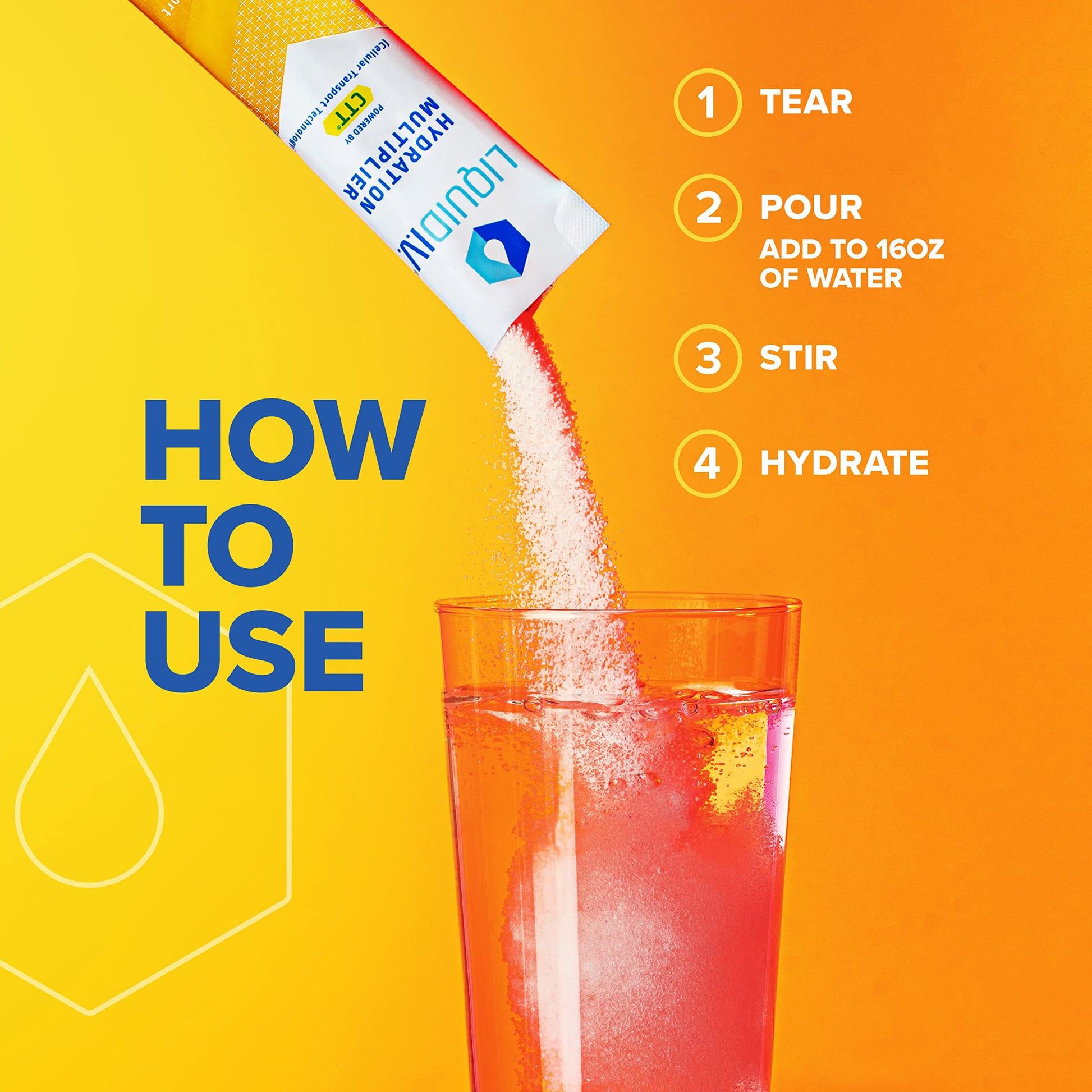 Liquid I.V. Hydration Multiplier + Immune Support - Tangerine - Hydration Powder Liquid I.V.Buy Supplements Australia
