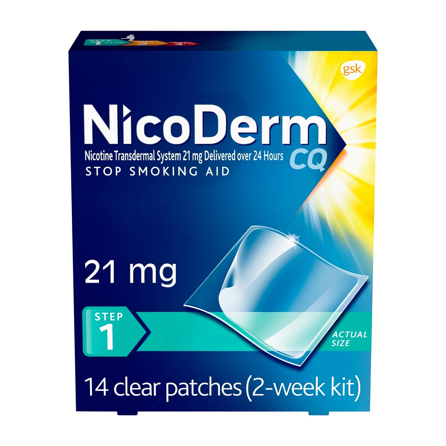 NicoDerm CQ Step 1 Nicotine Patches to Quit Smoking, 21mg, Stop Smoking NicoDermBuy Supplements Australia