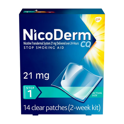 NicoDerm CQ Step 1 Nicotine Patches to Quit Smoking, 21mg, Stop Smoking NicoDermBuy Supplements Australia