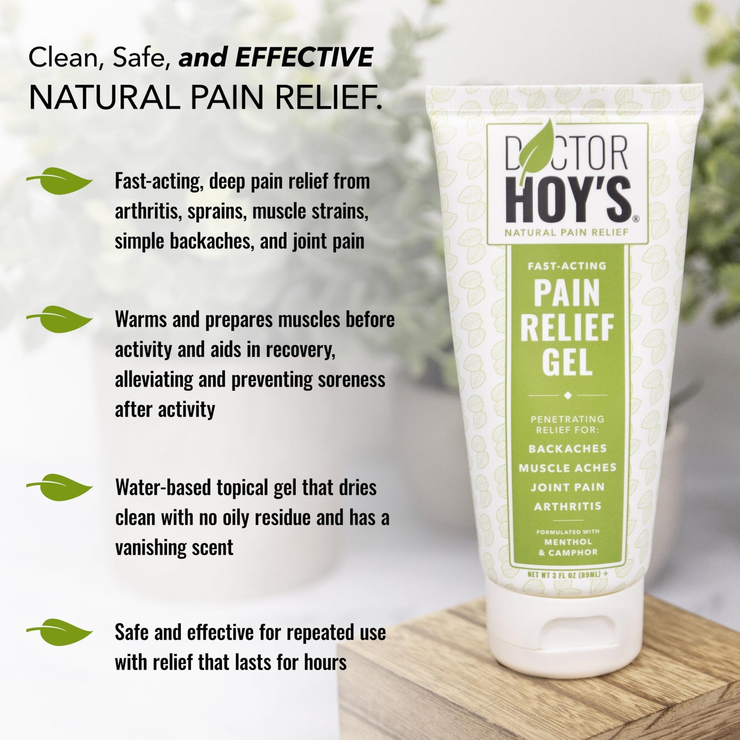 DOCTOR HOY'S Natural Pain Relief Gel, Topical Arnica Anti-Inflammatory Gel for Arthritis, Joint Pain, and Muscle Strains - Clean, Safe and Effective Pain Relief DOCTOR HOY'SBuy Supplements Australia