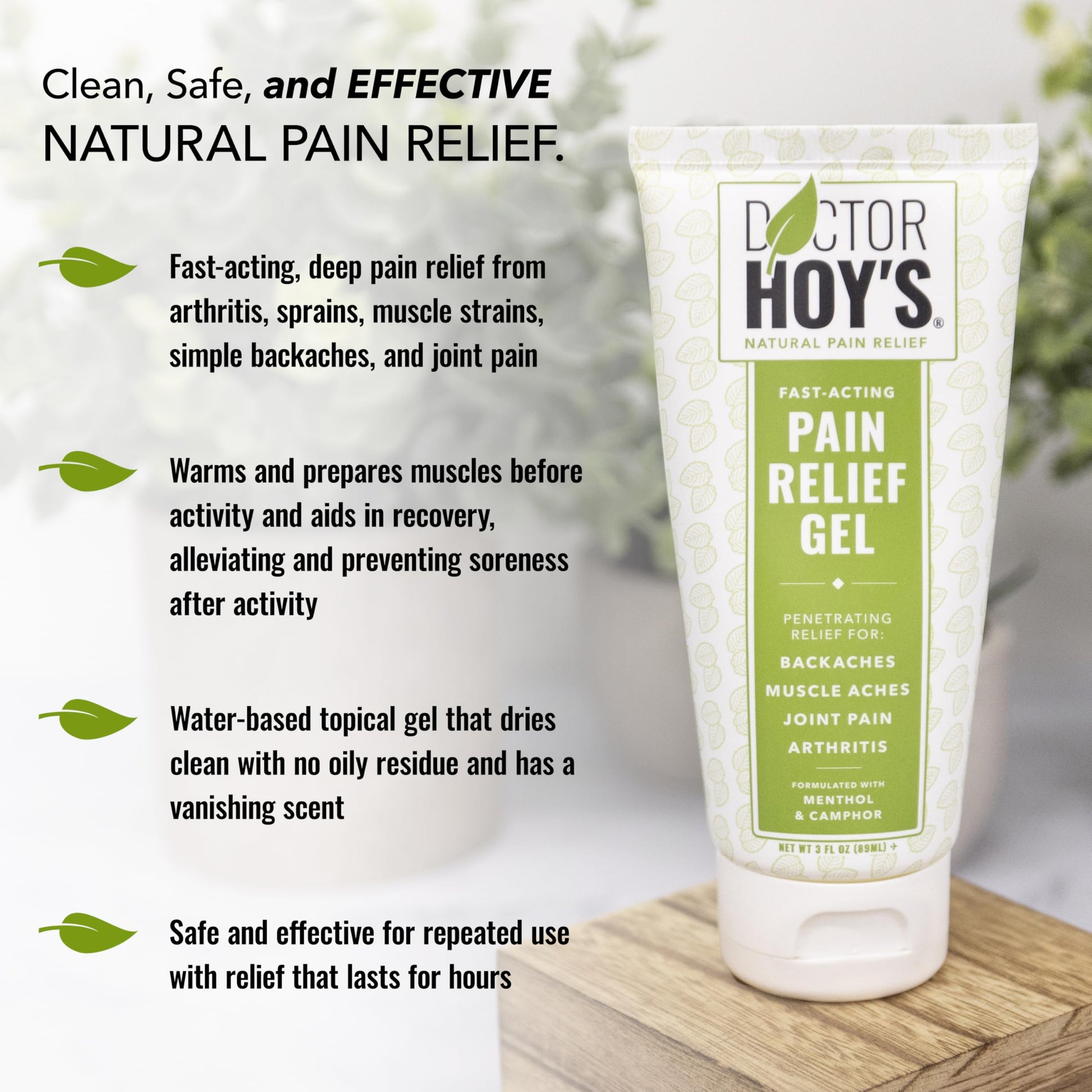 DOCTOR HOY'S Natural Pain Relief Gel, Topical Arnica Anti-Inflammatory Gel for Arthritis, Joint Pain, and Muscle Strains - Clean, Safe and Effective Pain Relief DOCTOR HOY'SBuy Supplements Australia