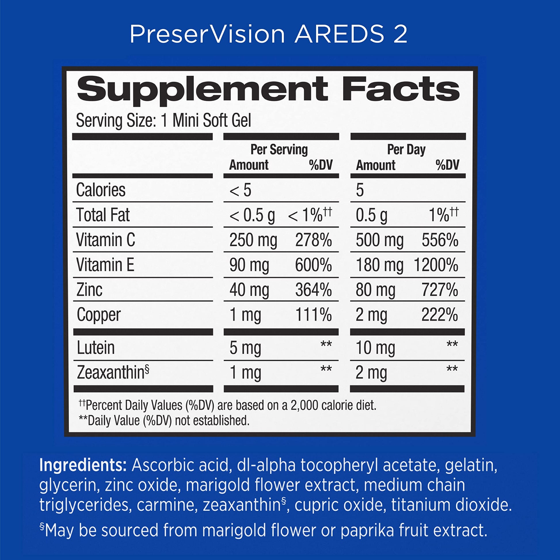 PreserVision AREDS 2 Eye Vitamin & Mineral Supplement, Contains Lutein PreserVisionBuy Supplements Australia