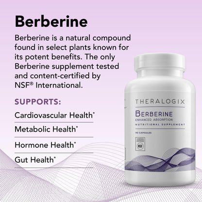 Theralogix Berberine Enhanced Absorption - 90-Day Supply - Made with Berberine TheralogixBuy Supplements Australia