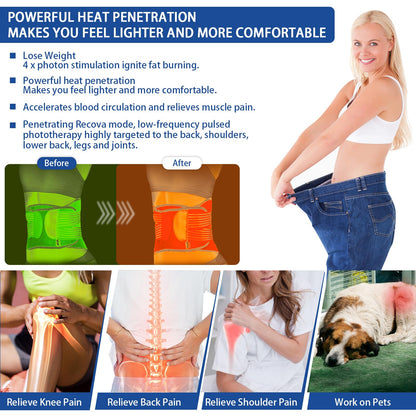 Red Light Therapy Belt, Infrared Light Therapy Device with Partition Control and Remote Control KingPavoniniBuy Supplements Australia