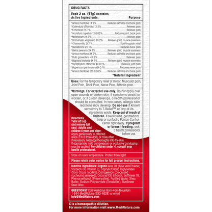 MediNatura T-Relief Extra Strength Discomfort Relief-Naturally-Soothing Cream That Supports Sore Joints-Stiffness & Body Ache Aid-Homeopathic Herbal Rub-Fast-Absorbing & Non-Sticky Lotion - 2 oz MediNaturaBuy Supplements Australia