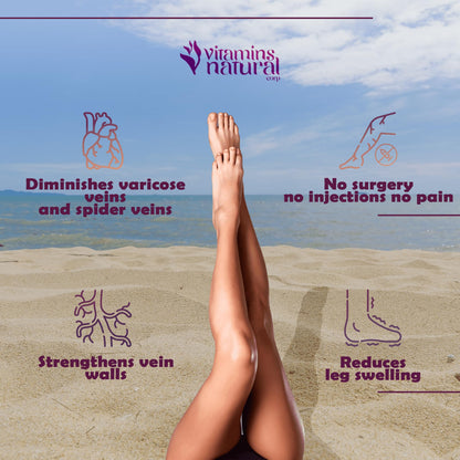 VITAMINS NATURAL CORP. CircuVeins Varicose Veins Support for Legs Capsules – Organic Vein Health Supplement with Horse Chestnut Grape Extract and Cayenne Pepper – 60 Capsules VITAMINS NATURAL CORPBuy Supplements Australia