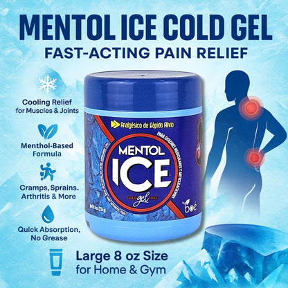 BOÉ COSMETICS Mentol Ice Cold Gel 8 oz (3 Pack) Pain Relief Gel for Muscles & Joints – Fast-Acting Analgesic for Arthritis, Back Pain, Cramps, Sprains & Headaches – Non-Greasy & Quick Absorption BOÉ COSMETICSBuy Supplements Australia