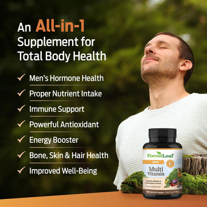 ForestLeaf Daily Vitamin Multivitamin for Men, Multi-Vitamin for Men - Mens Multivitamins & Multiminerals Supplement | ForestLeaf
