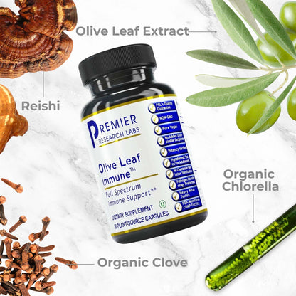 Premier Research Labs Olive Leaf Immune - Olive Leaf Extract Capsules, The Olive Leaf Pills with Phytonutrient Oleuropeinm, Herbal Supplement for Immune & Heart Health Support - 60 Vegetarian Capsules Premier Research LabsBuy Supplements Australia