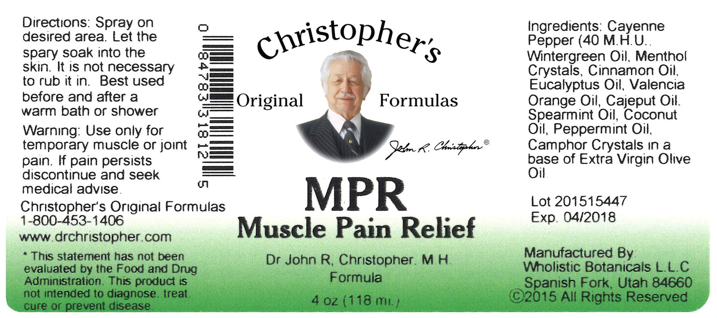 Christopher's Muscle Pain Relief - 4 fl oz Christopher's Original FormulasBuy Supplements Australia