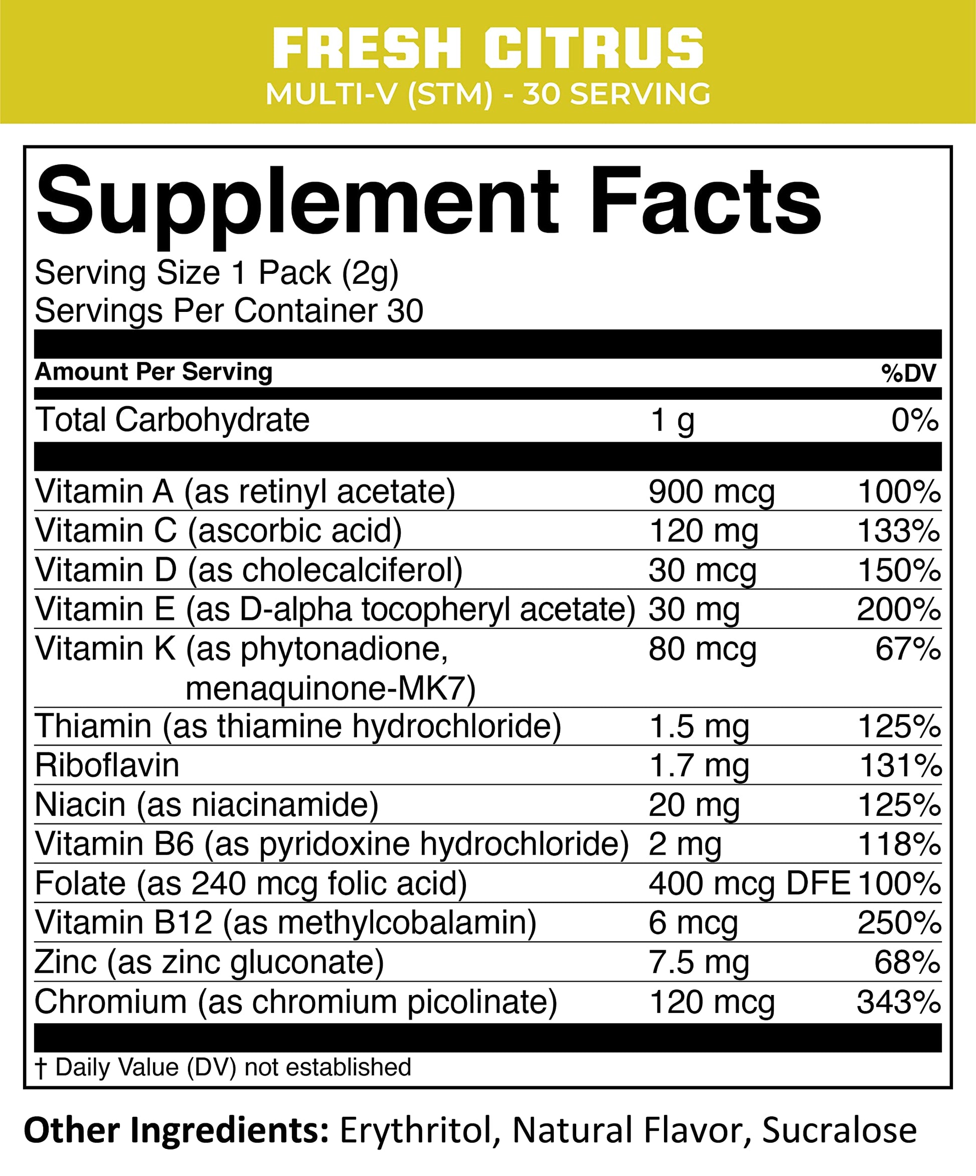 MTN OPS Multi‑V STM On‑the‑Go Daily Multivitamin for Men, Women & Kids – Straight‑to‑Mouth Vitamin C D3 B Zinc Packs – Gluten Free, Natural Flavors, 30 Servings MTN OPSBuy Supplements Australia