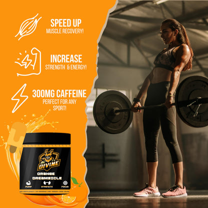 Orange Dreamsicle Pre Workout | The Best Tasting Pre Workout | Intense Increased Endurance, Strength, & Pump | Powder Pre Workout | 300mg Caffeine, 30 Servings