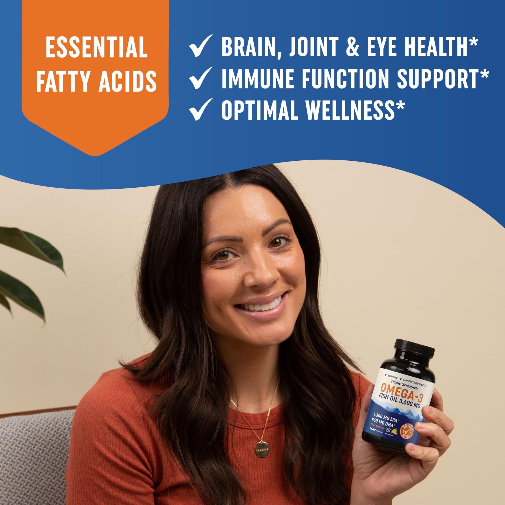Triple Strength Omega 3 Fish Oil | 3600 mg EPA & DHA | Over 2100mg of Omega 3 Fatty MAV NUTRITIONBuy Supplements Australia