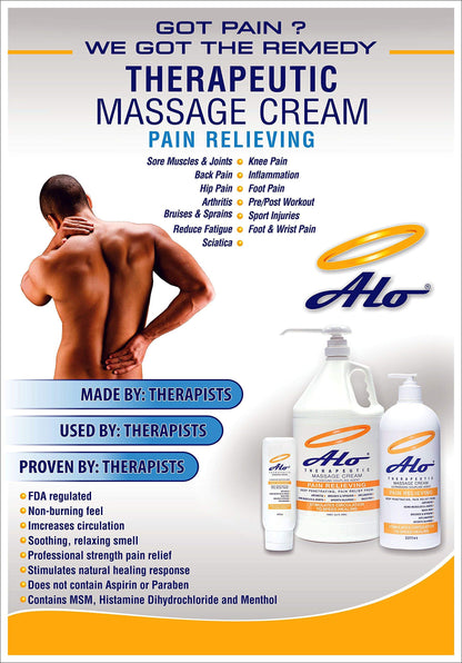 ALO Pain Relief Cream Therapy(32 oz with Pump) for Arthritis, Back Pain, Sciatica, Plantar Fasciitis, Tennis Elbow, Sore Muscles & Joints Inflammation - Working Out Aches, Acute Pain and Chronic Pain ALO Pain Relief CreamBuy Supplements Australia