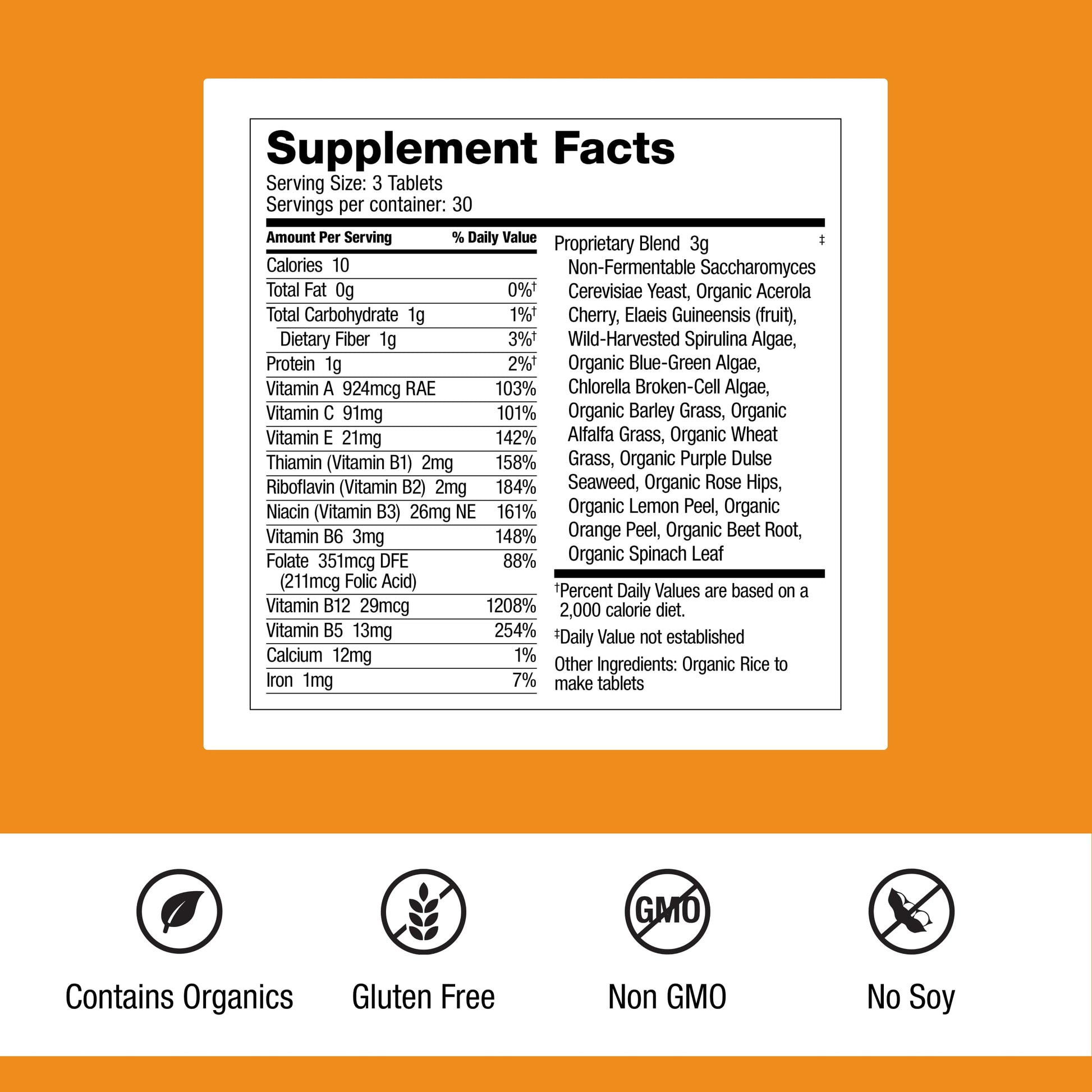 Dr. Schulze's SuperFood 100 - Everyday Superfood Supplement to Support Overall Wellness - Mutivitamin Support for Cellular Nutrition & Energy - Clean Ingredients - Gluten-Free & Dairy-Free - 90 Count Dr. Schulze'sBuy Supplements Australia