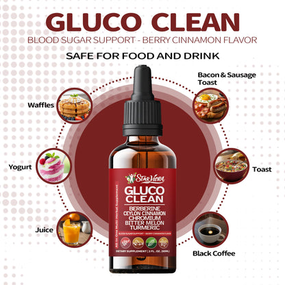 StarViora Gluco Clean Sugar-Free Herbal Blend with Berberine & Chromium, Bitter Melon, Ginseng and Alpha Lipoic Acid for Daily Wellness StarVioraBuy Supplements Australia