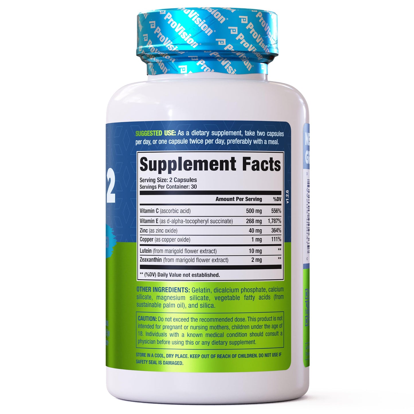 Provision AREDS 2 Eye Vitamins - Enhance Vision Supplements - Lutein Zeaxanthin Vision Complex - 60 Eye Supplement Capsules ProVisionBuy Supplements Australia