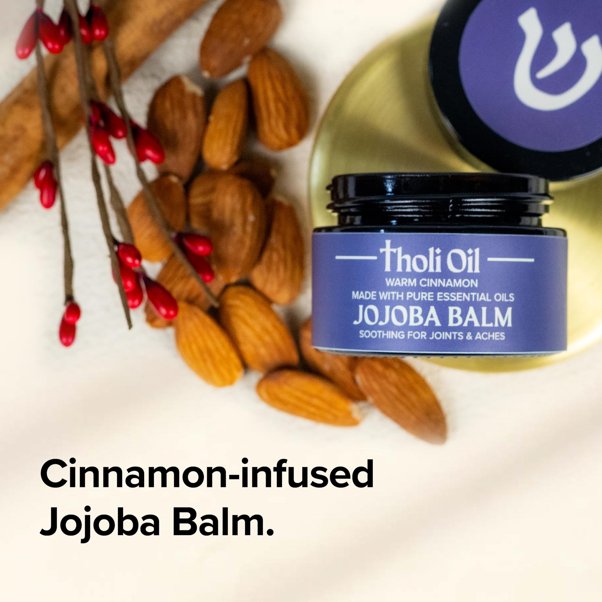 tHOli Plantar Fasciitis Relief Balm – Jojoba Cream with Cinnamon, Cassia, Spikenard & Hyssop – Soothes Heels, Supports Joints & Skin Repair (1oz) Tholi OilBuy Supplements Australia