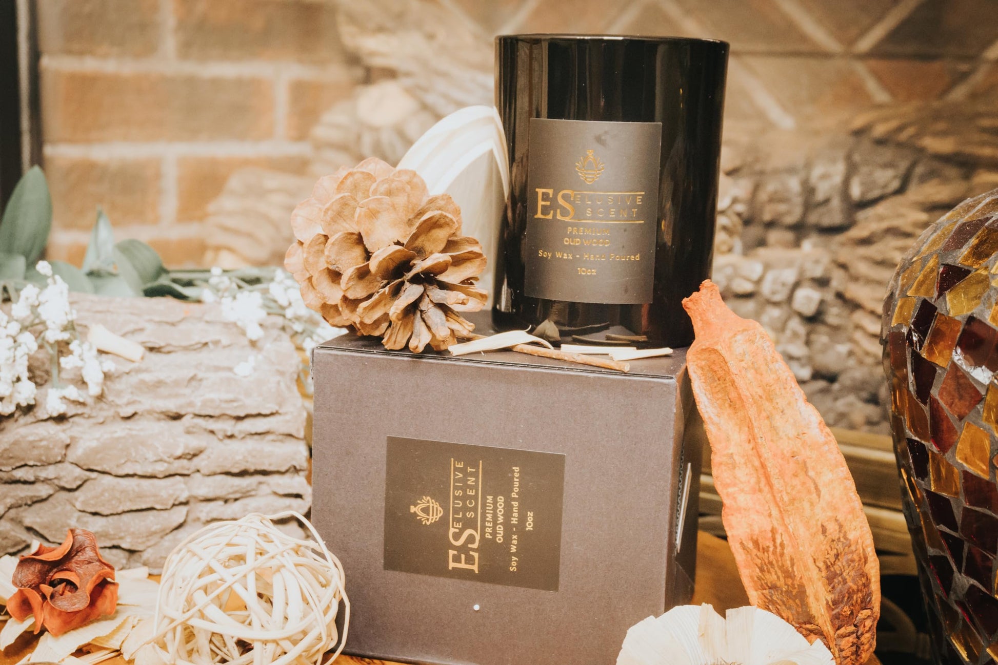 Oud Wood | 10oz | Premium Candle | Scented Candle | Aromatherapy | Essential Fragrance Oils Elusive ScentBuy Supplements Australia