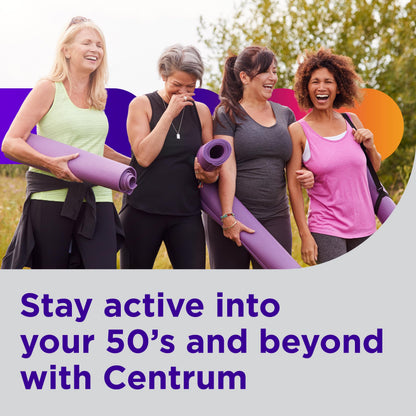 Centrum Silver Women's Multivitamin for Women 50 Plus, Multivitamin/Multimineral Supplement with Vitamin D3, B Vitamins, Non-GMO Ingredients