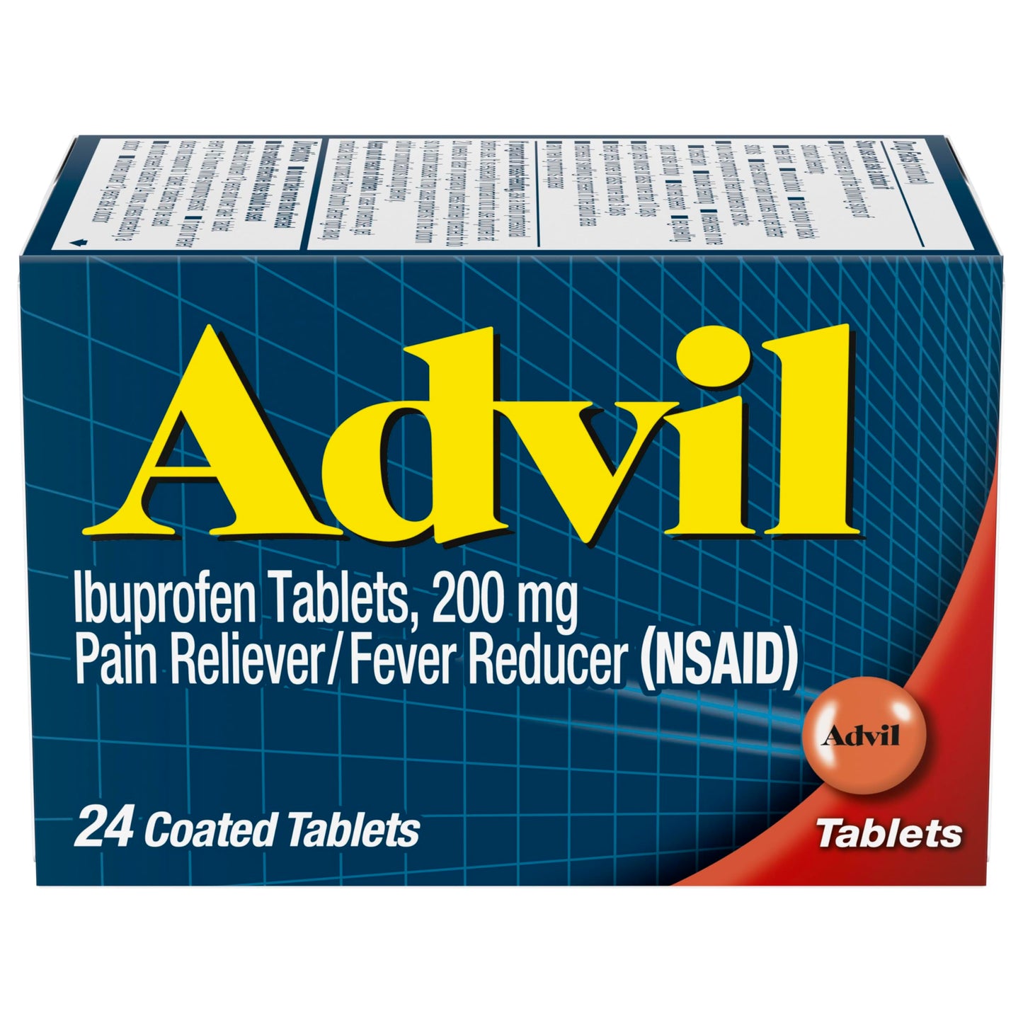 Advil Pain Reliever and Fever Reducer, Ibuprofen 200mg for Pain Relief - 24 Coated Tablets AdvilBuy Supplements Australia