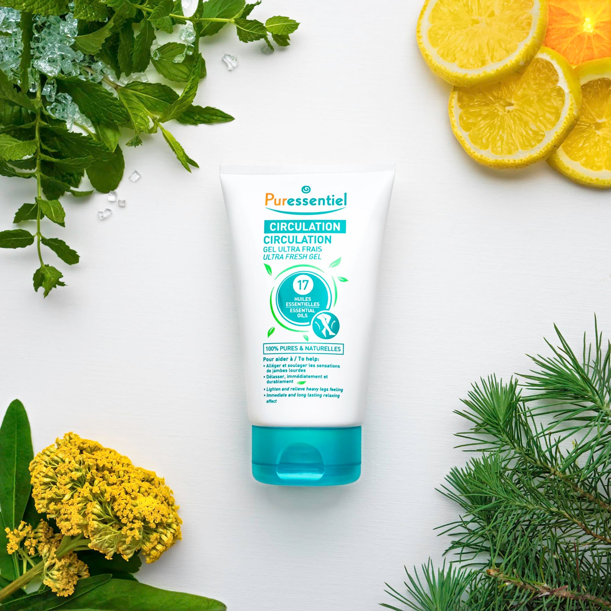 Puressentiel Soothing Gel for Tired Feet, Ankles, Legs - Aromatherapy Lotion with 17 Essential Oils for Body and Skin - Instant, Lasting Relief and Circulation - Natural and Alcohol Free - 4.22 oz PuressentielBuy Supplements Australia