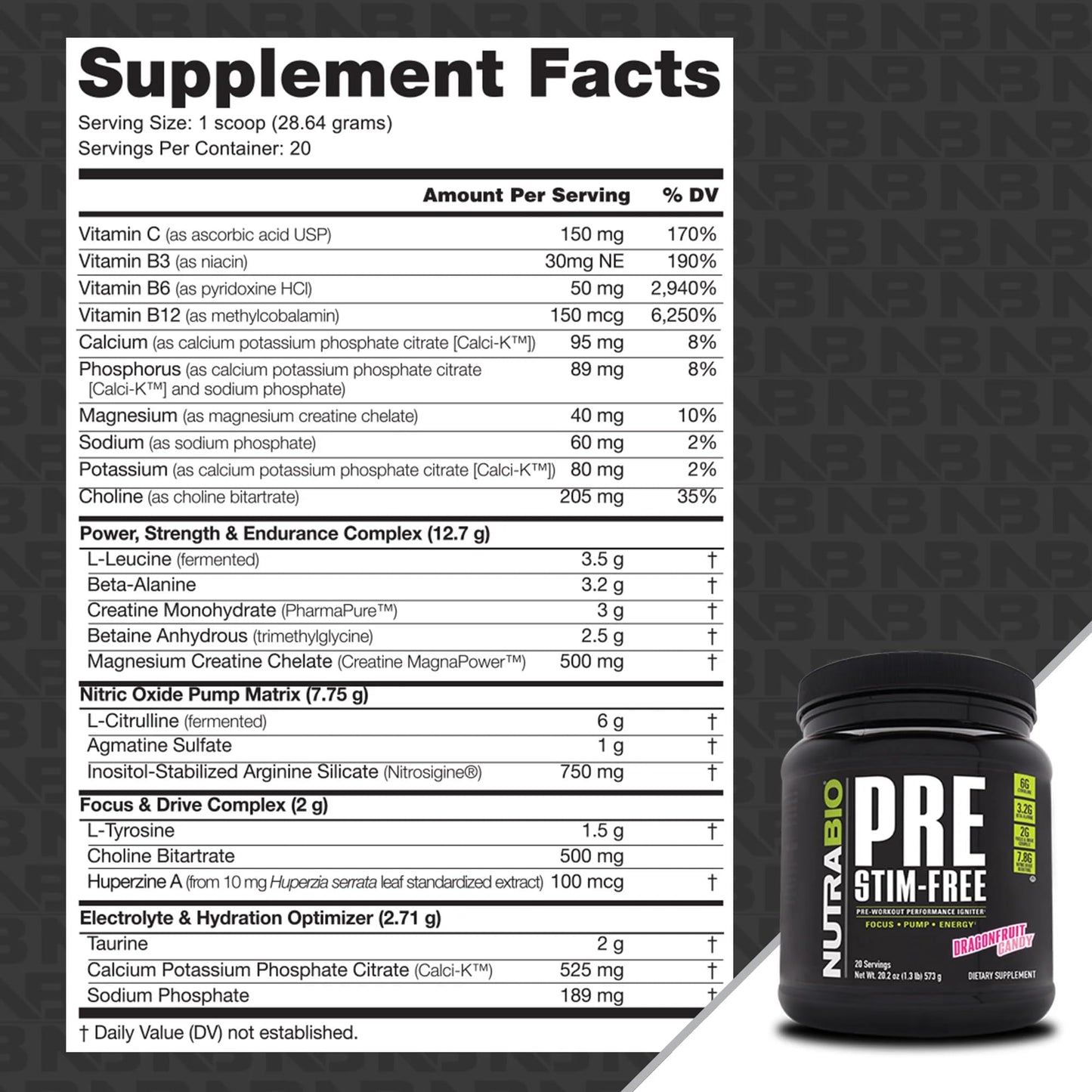NutraBio PRE Stim Free - Caffeine Free Pre Workout Powder - Sustained Energy, Mental NutraBioBuy Supplements Australia