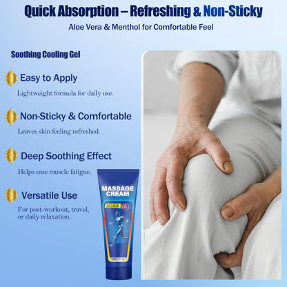 Soothing Cooling Gel for Muscle Tightness – Fast Absorbing Formula with Aloe Vera, Menthol & Tea Tree Oil | Sports & Daily Body Care Gel for Women & Men | Non-Greasy, Refreshing Feel (100ML/3.4oz) MIsiyuoBuy Supplements Australia