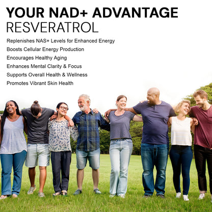 NAD+ Resveratrol Supplement with Quercetin – NMN Alternative for Cellular Energy Support, Focus & Healthy Aging – High Potency 500mg NAD+ Formula, Vegan, Non-GMO, Gluten-Free, Made in USA, 60 Capsules Active BountyBuy Supplements Australia