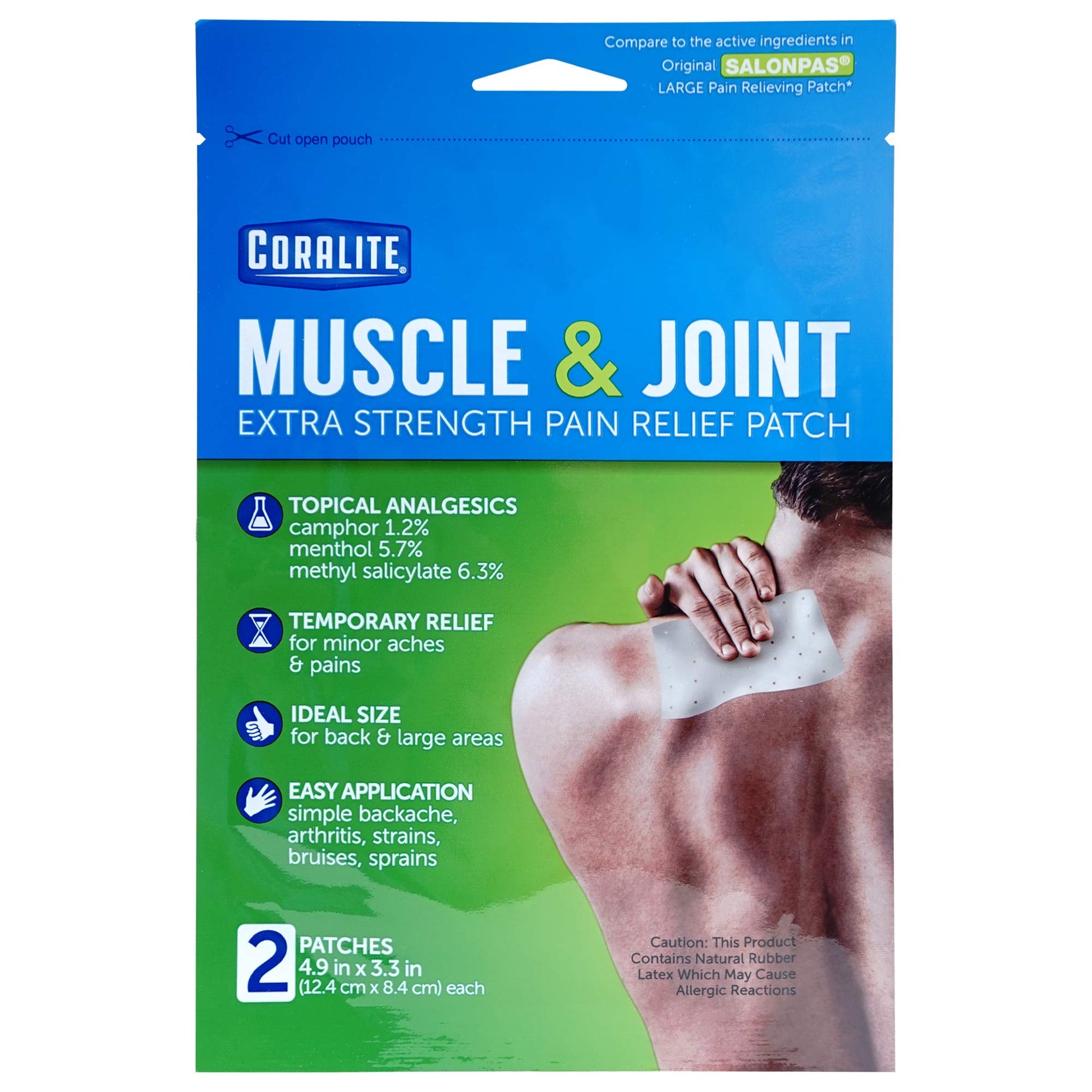Coralite Pain Relieving Patch - Extra Strength Joint & Muscle Pain Relief Patches for Back Pain, Muscle Soreness and Joint Pain, 2 Patches Per Pack (24 Pack) CoraliteBuy Supplements Australia