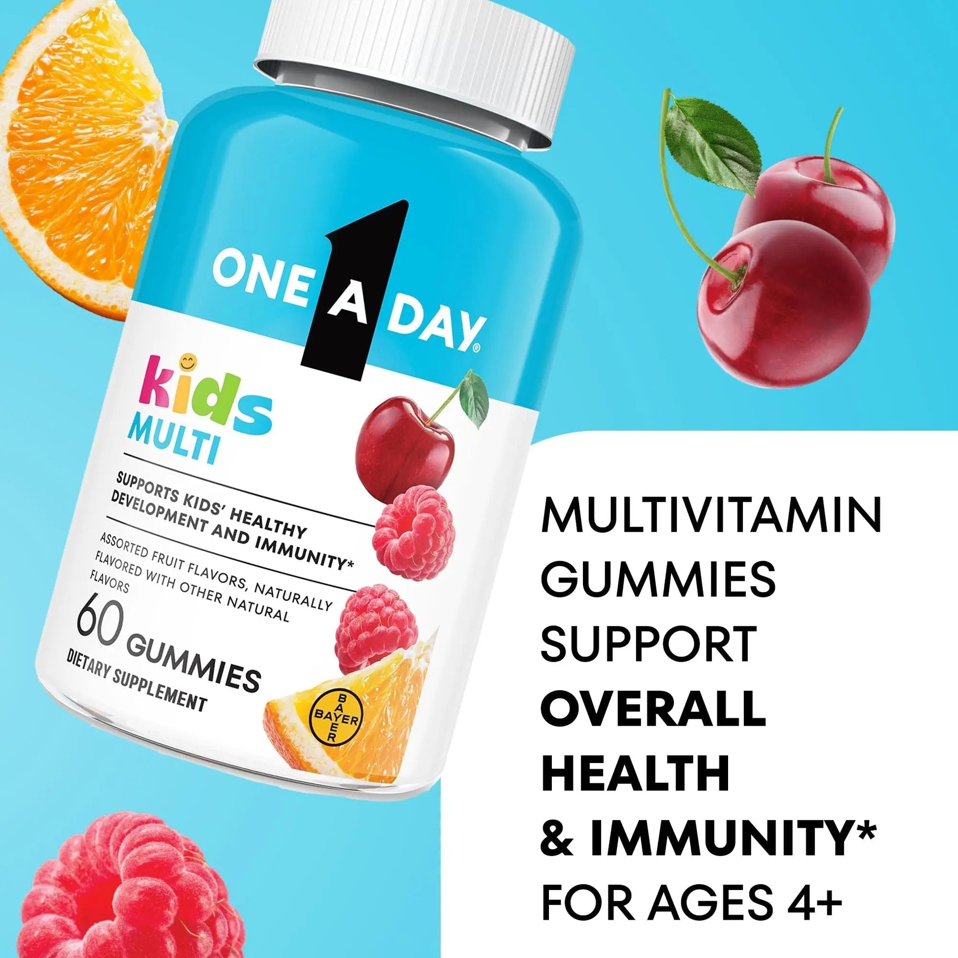 One A Day Kids Multivitamin Gummies, Kids Vitamins with Vitamin C, D, E & Zinc for Immune Support, Childrens Gummy Vitamins ONE A DAYBuy Supplements Australia