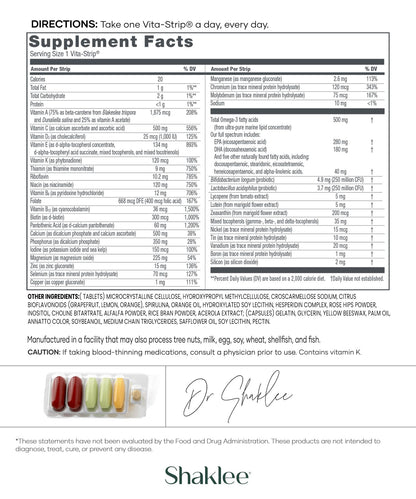 Shaklee - Vitalizer™ Men - Advanced Nutrition Vita-Strips® with Vitamins, Minerals, Omega-3s, Probiotics & More for Heart, Joint, Immune, Bone, Digestive Health & Physical Energy - 30 Vita-Strips® ShakleeBuy Supplements Australia