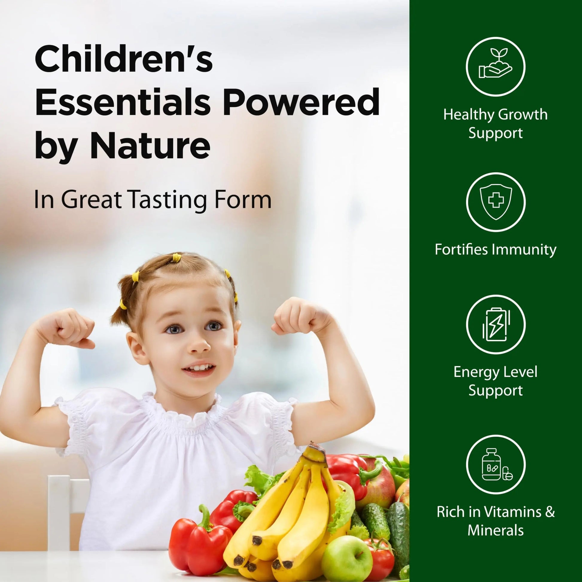 Flora - Kids Multi Essentials+, Liquid Multivitamin Formula, 13 Essential Vitamins & Minerals, 7.6 Fl Oz Flora