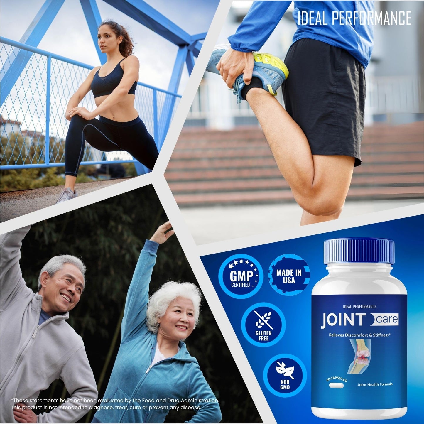 IDEAL PERFORMANCE Joint Care Support Capsules, JointCare Supplement Pills All Natural Formula to Fortify Bones & Bolster Flexibility - Maximum Strength, Joint Care Support Reviews (5 Pack) IDEAL PERFORMANCEBuy Supplements Australia